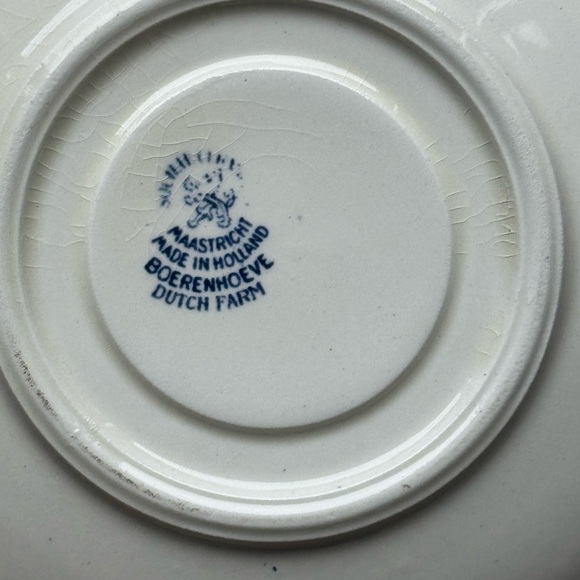 Set of three cups with saucers by Société Céramique. Dutch Farm - Picture 10 of 10